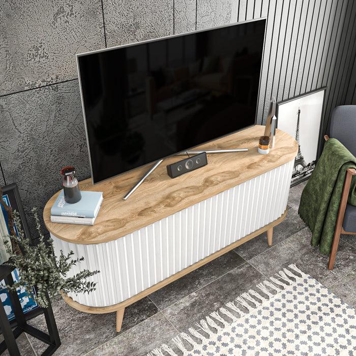 Dimehouse TV Meubel Stor Eik Wit Melamine 140x64x43 Cm