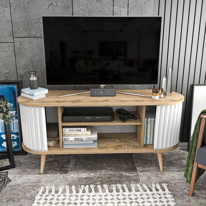 Dimehouse TV Meubel Stor Eik Wit Melamine 140x64x43 Cm