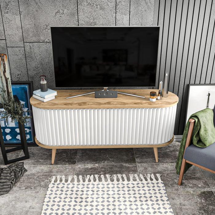 Dimehouse TV Meubel Stor Eik Wit Melamine 140x64x43 Cm