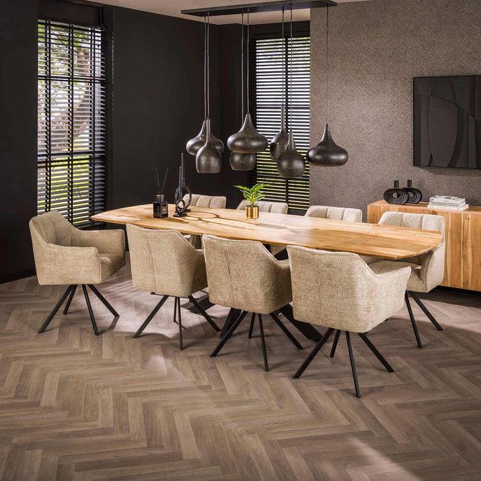 dimehouse Uitschuifbare Eettafel Mack Deens Ovaal Acaciahout 175-275x90 cm