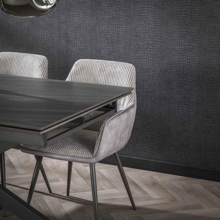 Dimehouse Uitschuifbare Eettafel Yva Zwart Keramiek 160-240x90 Cm
