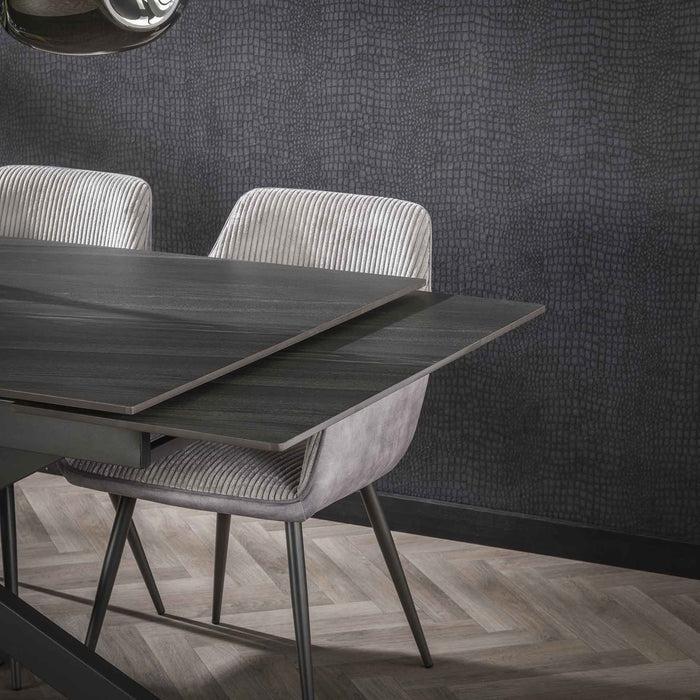 Dimehouse Uitschuifbare Eettafel Yva Zwart Keramiek 160-240x90 Cm