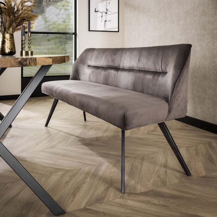 dimehouse Velvet Eetkamerbank Marianne Antraciet 188 cm