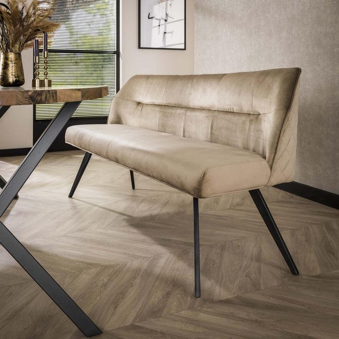 dimehouse Velvet Eetkamerbank Marianne Champagne 188 cm