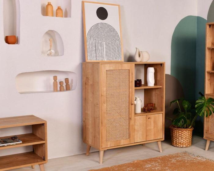 Dimehouse Wandkast Hazeran Multi Eik Beukenhout 40x110x Cm