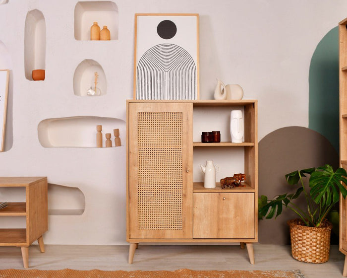 dimehouse Wandkast Hazeran Multi Eik Beukenhout 40x110x cm