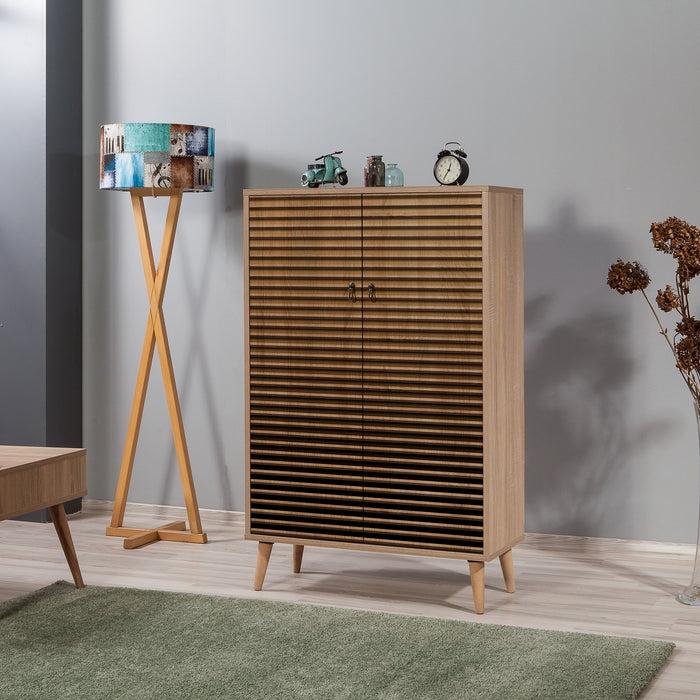 Dimehouse Wandkast Multibox Sonoma Eik Melamine 80x127x36 Cm