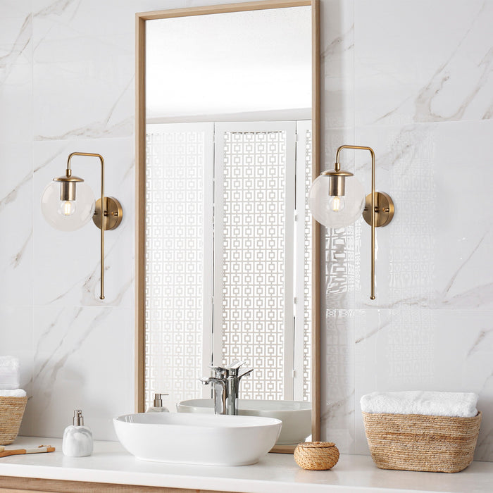 Dimehouse Wandlamp 1-lichts Bronskleurig Helder Glas Brim