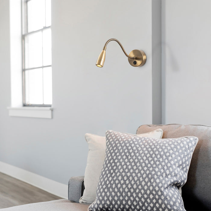 dimehouse Wandlamp 1-lichts Bronskleurig Metaal Veridia