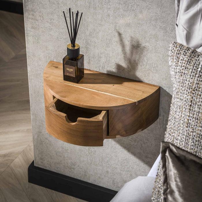 Dimehouse Zwevend Nachtkastje Noa Halfrond Acaciahout