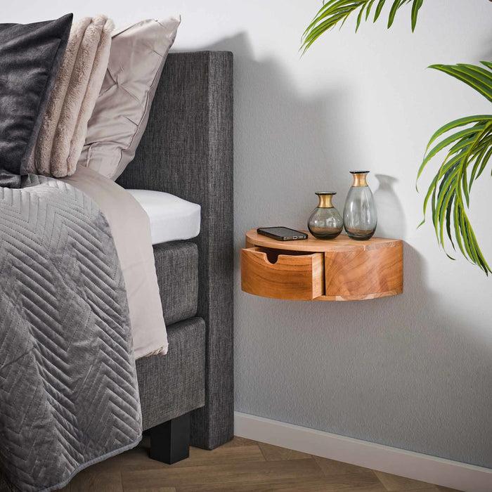 Dimehouse Zwevend Nachtkastje Noa Halfrond Acaciahout