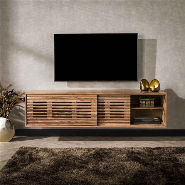Dimehouse Zwevend TV Meubel Acaciahout Monja 150x40x37 Cm