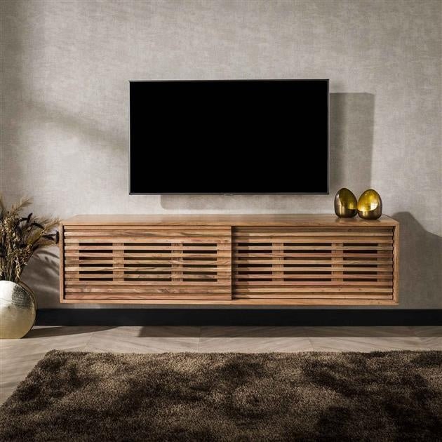 dimehouse Zwevend TV Meubel Acaciahout Monja 150x40x37 cm