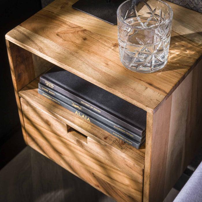 Dimehouse Zwevende Nachtkastjes Set Van 2 Ceriel Acaciahout Met 1 Lade En Open Vak