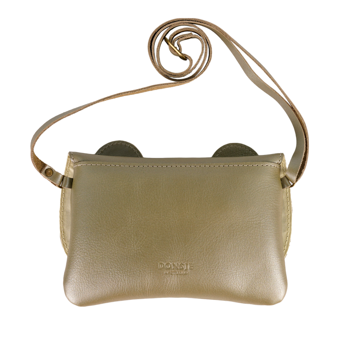 Donsje Alaula Purse | Bear | Champagne Metallic Leather