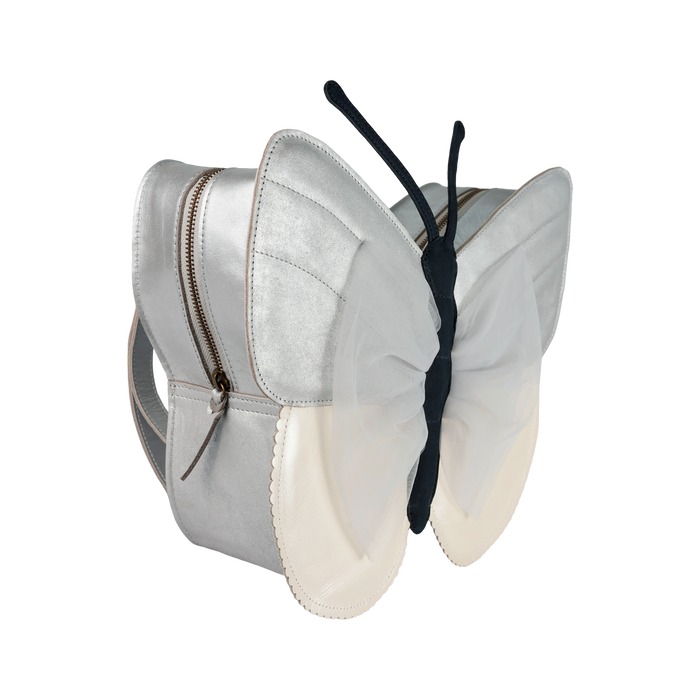 Donsje Alja Backpack | Vlinder | Silver Grey Metallic Leather