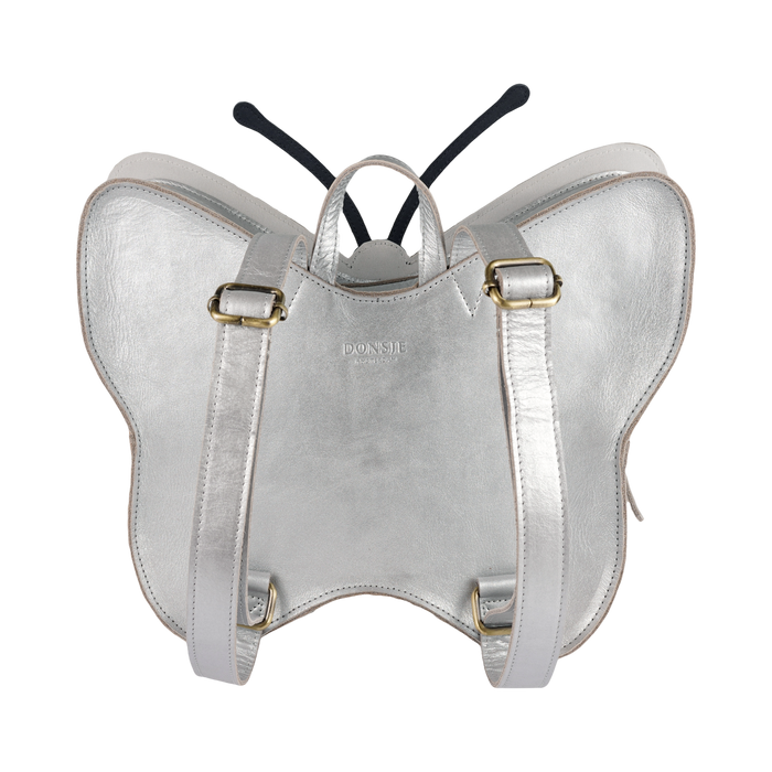 Donsje Alja Backpack | Vlinder | Silver Grey Metallic Leather