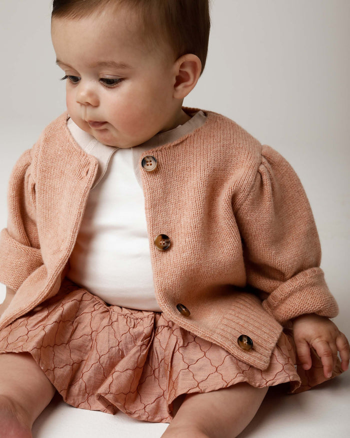 Donsje Amynda Merino Wool Cardigan | Cloudy Rose Melange