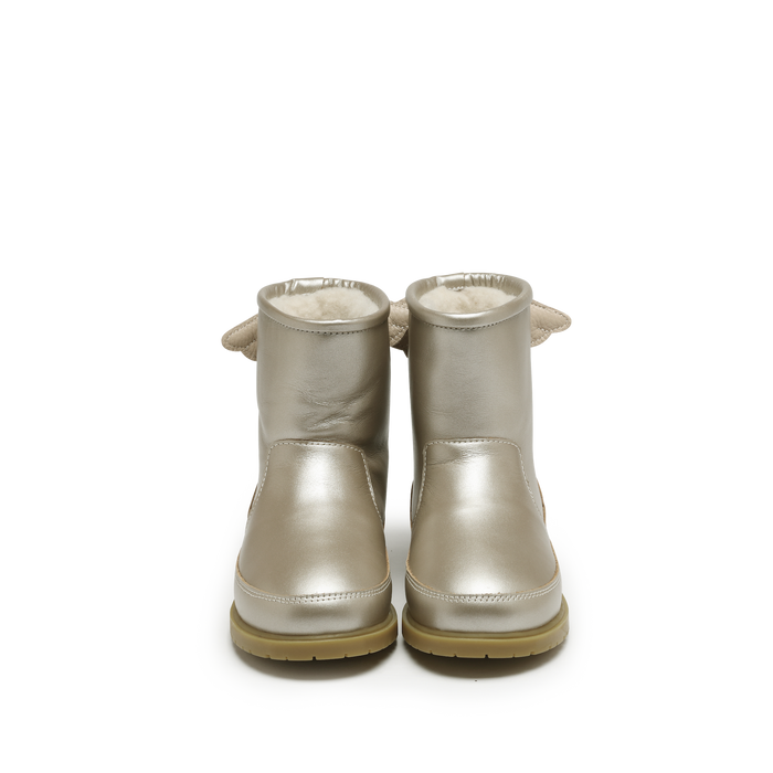 Donsje Angela Boots | Wings | Off White Metallic Leather