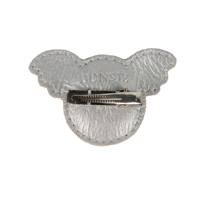 Donsje Blinc Clip | Koala | Silver Grey Metallic Leather