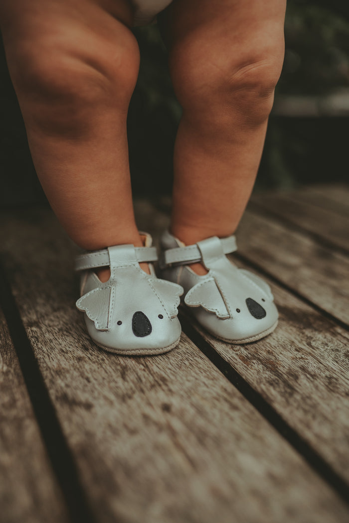 Donsje Blinc Shoes | Koala | Silver Grey Metallic Leather