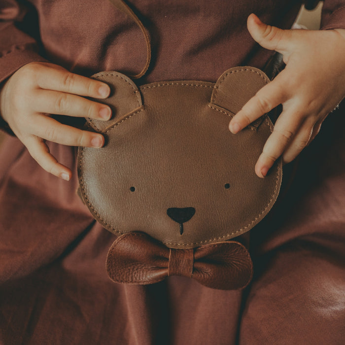 Donsje Britta Exclusive Purse | Winter Bear | Cognac Classic Leather