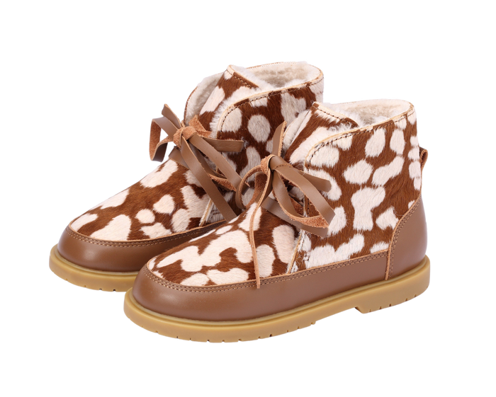 donsje Buddy Exclusive Boots | Brown Spotted Cow Hair