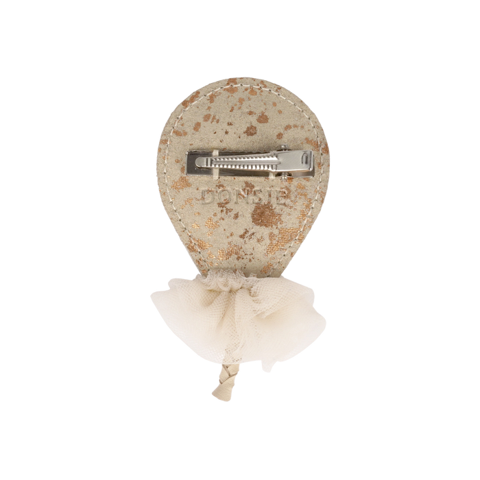 Donsje Alja Clip | Balloon | Cream Metallic Suede