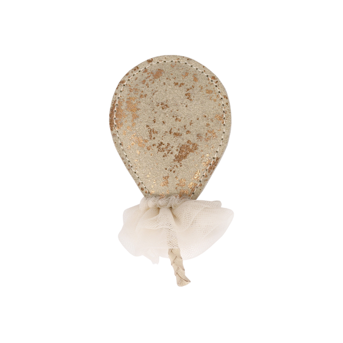 donsje Alja Clip | Balloon | Cream Metallic Suede