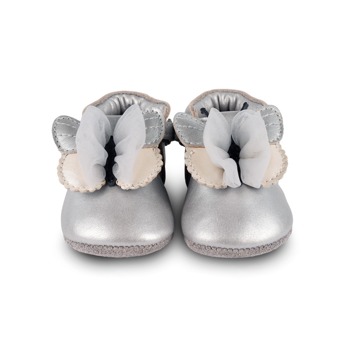 Donsje Amdy Shoes | Silver Grey Metallic Leather