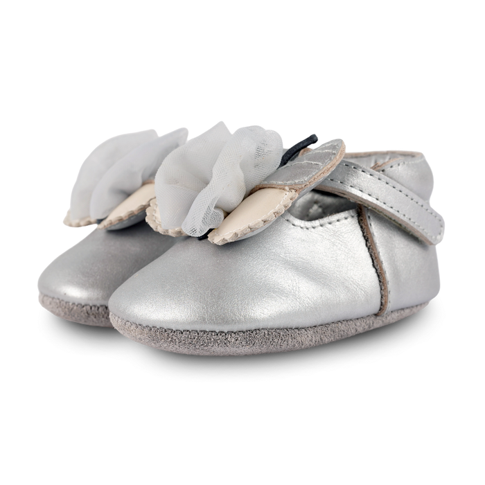 Donsje Amdy Shoes | Silver Grey Metallic Leather