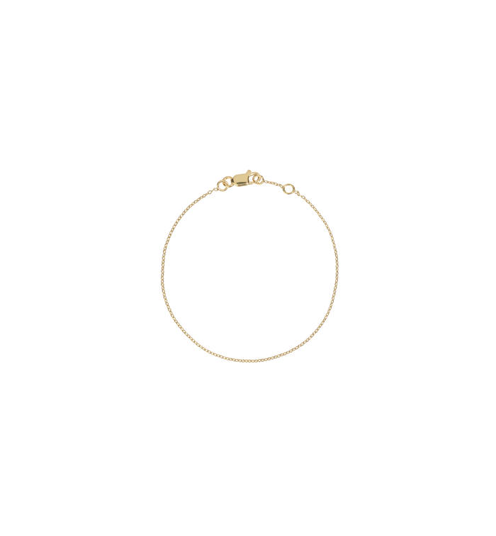 donsje Anchor Plain Mini Bracelet | Gold Plated