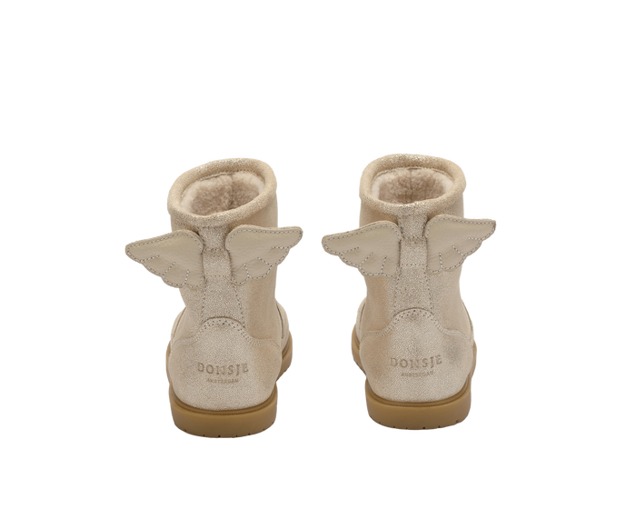 donsje Angela Boots | Wings | Silver Metallic Leather