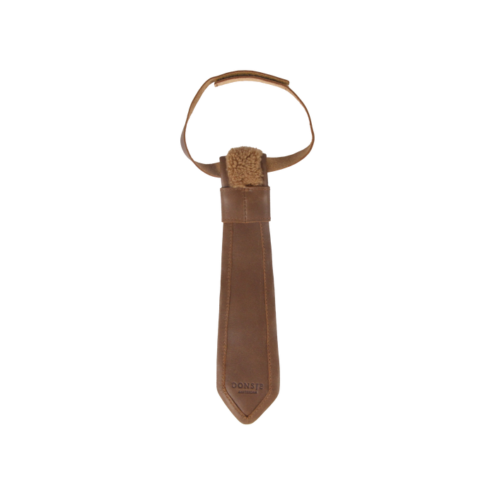 Donsje Arnold Tie | Light Maple Curly Faux Fur