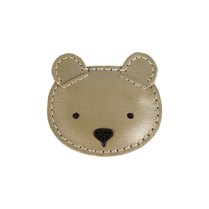 donsje Blinc Clip | Bear | Champagne Metallic Leather