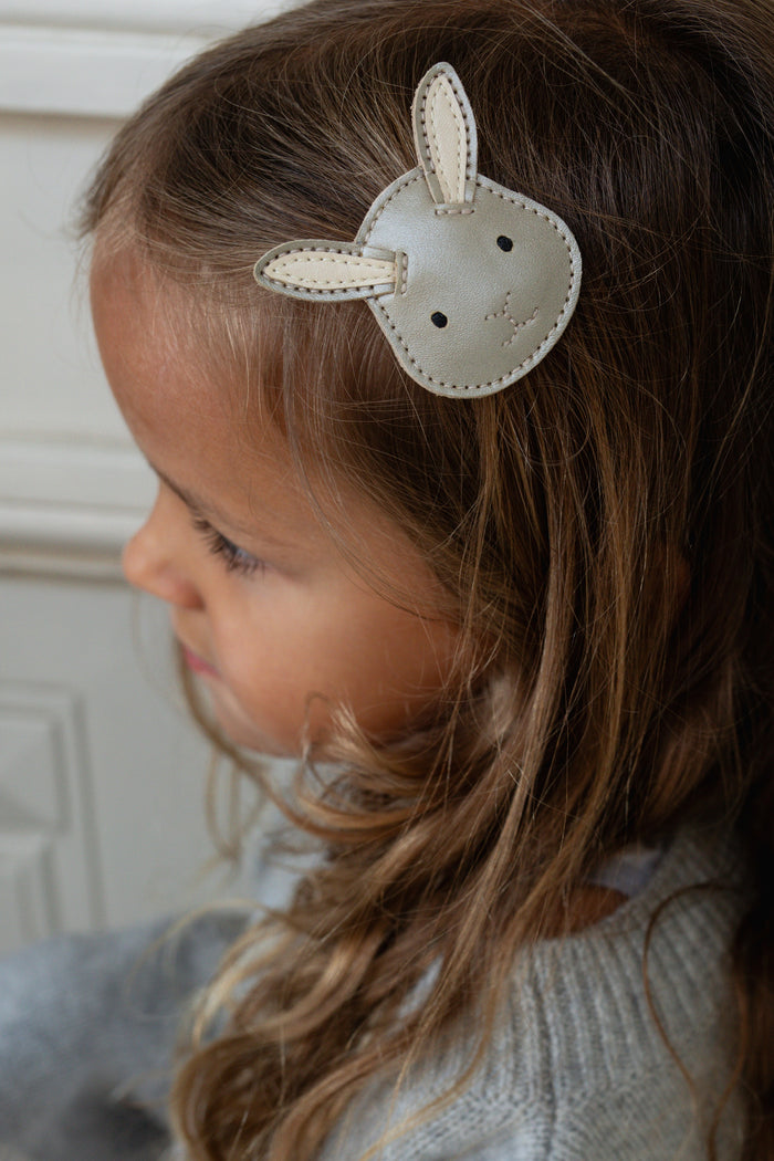 Donsje Blinc Clip | Bunny | Champagne Metallic Leather