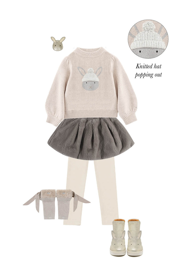 Donsje Blinc Clip | Bunny | Champagne Metallic Leather