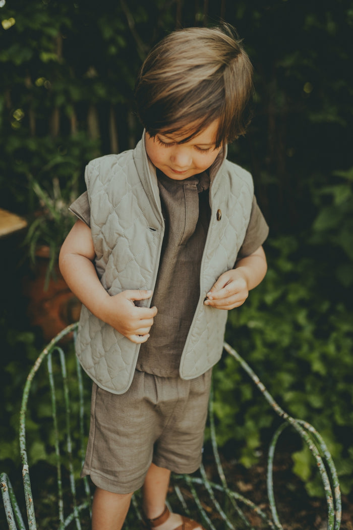 Donsje Blom Gilet | Stone Grey