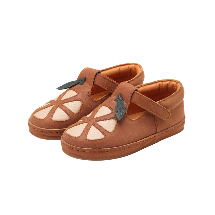 donsje Bowi Shoes | Grapefruit | Walnut Leather
