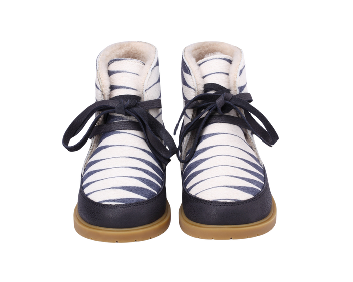 Donsje Buddy Exclusive Boots | Blue Striped Cow Hair