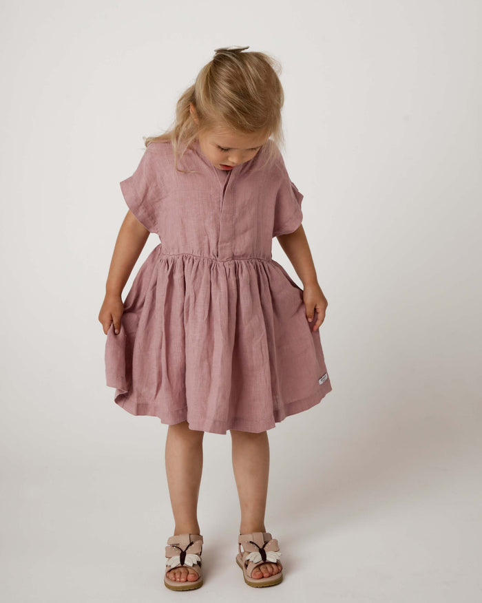 Donsje Byzou Linen Dress | Purple Violet