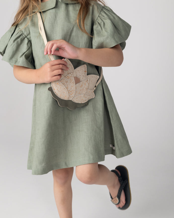 Donsje Capucine Linen Dress | Desert Green