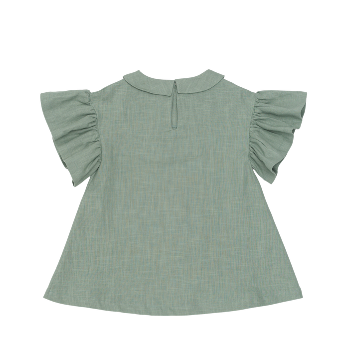 Donsje Capucine Linen Dress | Desert Green