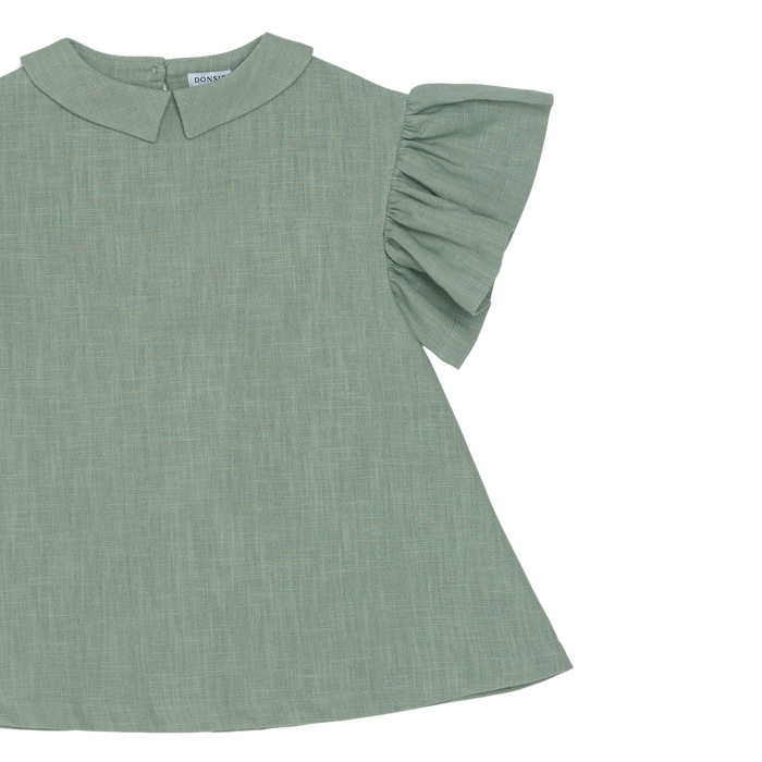 Donsje Capucine Linen Dress | Desert Green