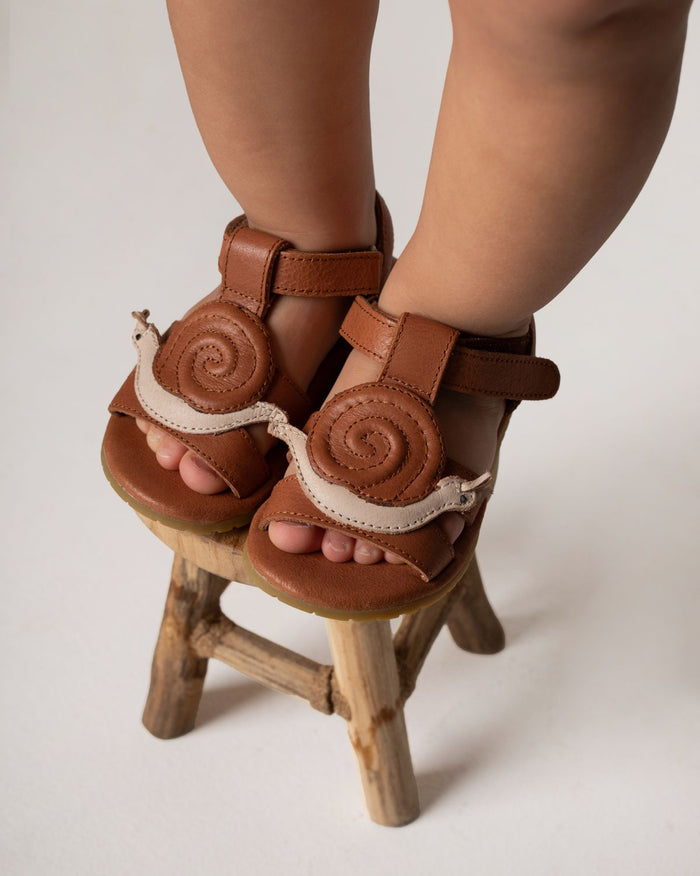 Donsje Cargot Sandals | Snail | Maple Leather