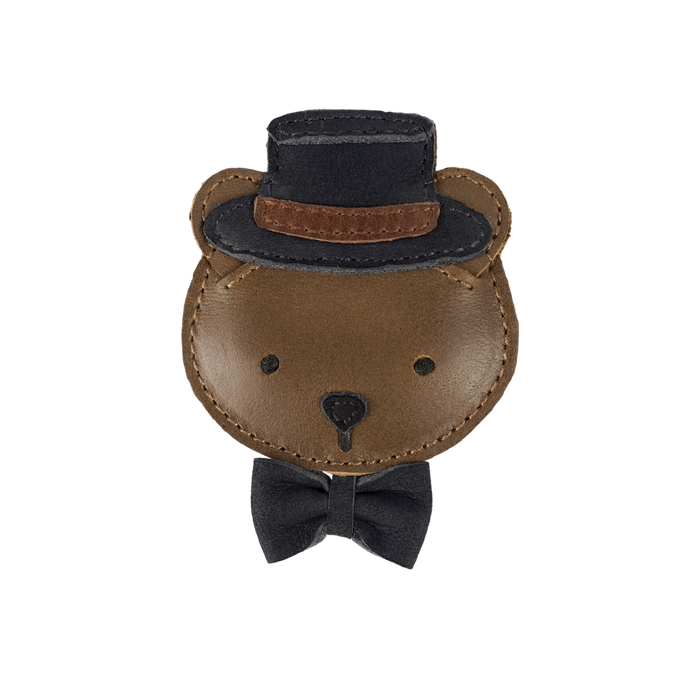 donsje Ceesie Clip | Bear | Cognac Classic Leather