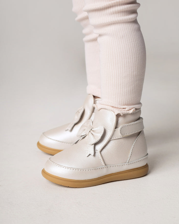 Donsje Cemilla Shoes | Off White Metallic Leather
