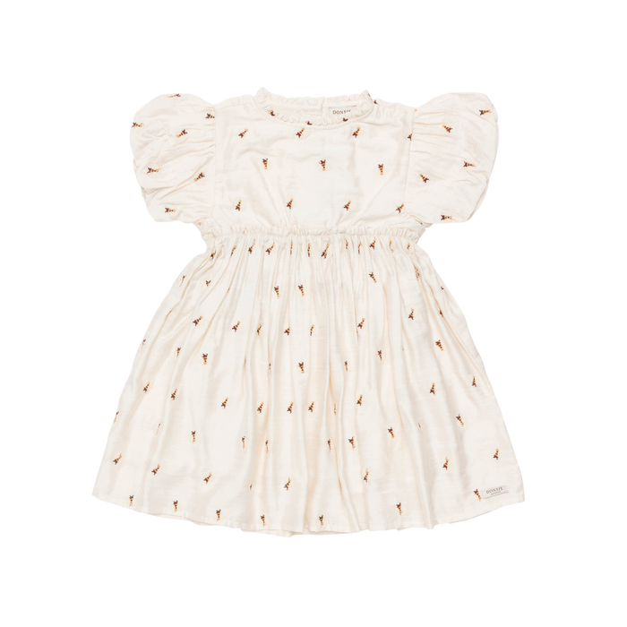 Donsje Clarize Dress | Bees | Warm White