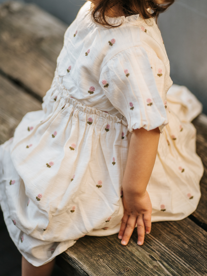 Donsje Clarize Dress | Roses | Warm White