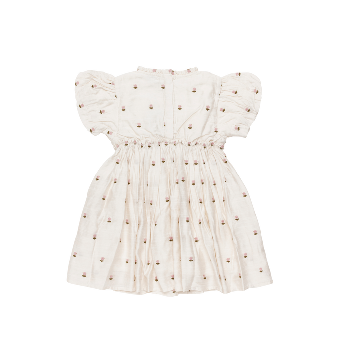 Donsje Clarize Dress | Roses | Warm White